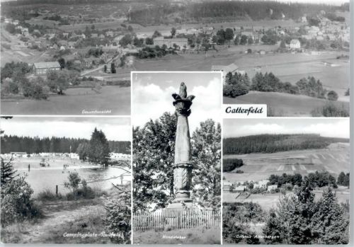 Catterfeld Gesamtansicht, Campingplatz, Kandelaber