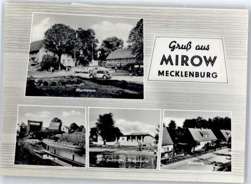 Mirow Marktplatz, Gaststätte Strandhalle, Siedlungm Schleuse