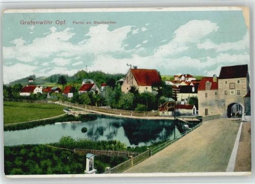 Grafenwöhr Partie Stadtweiher Stadttor