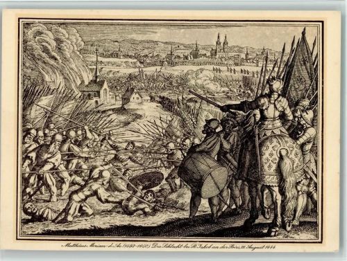 Die Schlacht bei St. Jakob 1444 - Ritter - Rote Kreuz 1944 AK