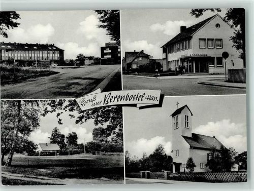 Berenbostel Sparkasse Sportplatz Kirche 4-Bild-Aufnahme