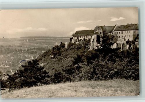 Freyburg Schloß Neuenburg mit Blick zur Stadt