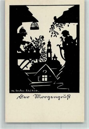 Der Morgengruß - AK Gute Erhaltung
