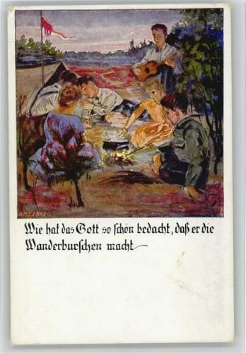 1925 Künstler sign Amtsberg Verlag Turnerschaft Nr. 14