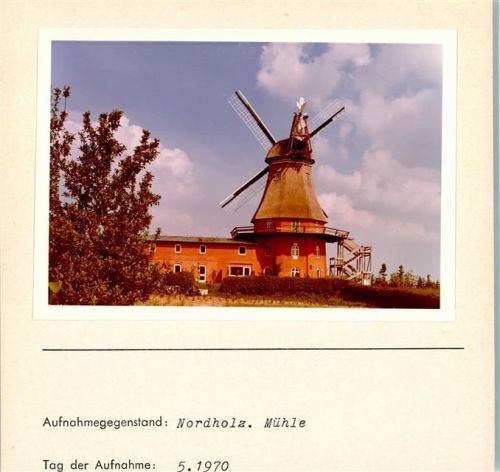 Spieka-Neufeld Mühle Foto montiert auf Karton
