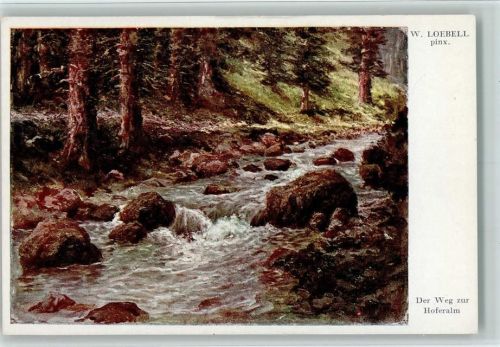 1920 Galerie Wiener Künstler Nr. 1383 - sign Loebell - Der Weg zur Hoferalm , sehr gute Erhaltung AK