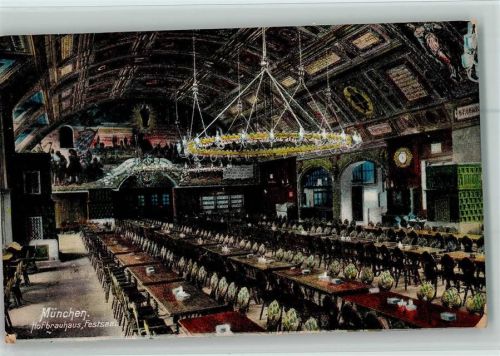W8000 München Hofbräuhaus Innenaufnahme Festsaal Hofbräuhaus