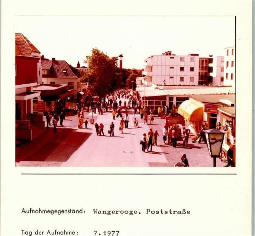 26486 W2946 Wangerooge , Nordseebad FOTO KEINE AK Poststraße Foto montiert auf Karton