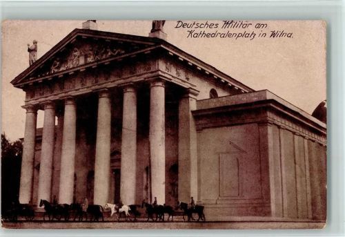 Wilna 1916 Deutsches Militär am Kathedralenplatz - Photograph Kühlewindt