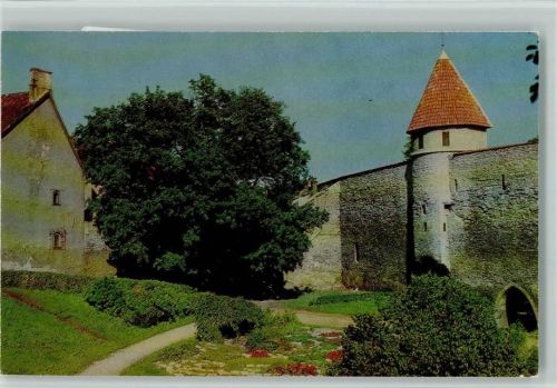 Tallinn 1970 Town wall with the Kiek in de Kök Tower