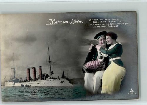 1916 Photochemie Serie 6218-1 - Matrosen Liebe, Ziehharmonika AK
