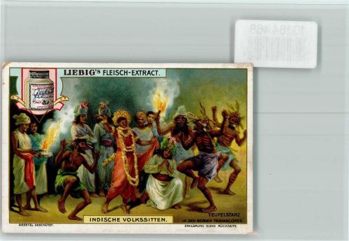 Indische Volkssitten - Teufelstanz - Sammelbild Liebig