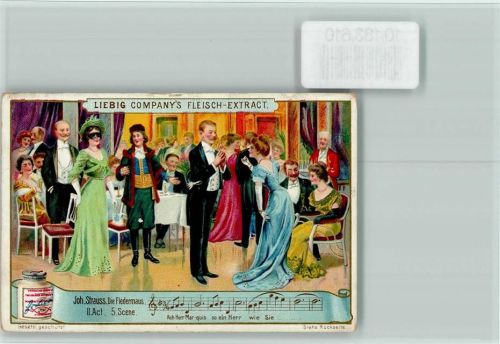 Sammelbild Liebig - Joh. Strauss, die Fledermaus II Act. 5 Scene