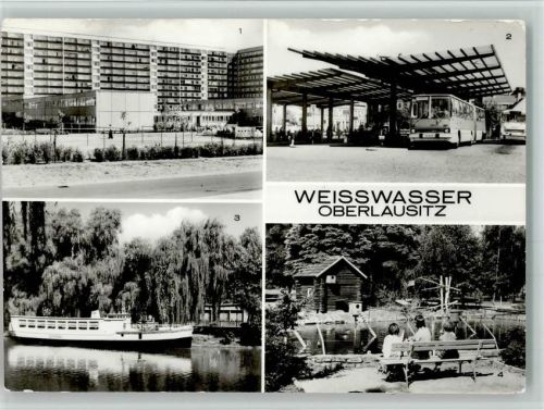 Weißwasser Wohnkomplex Busbahnhof im Tierpark 4-Bildaufnahme