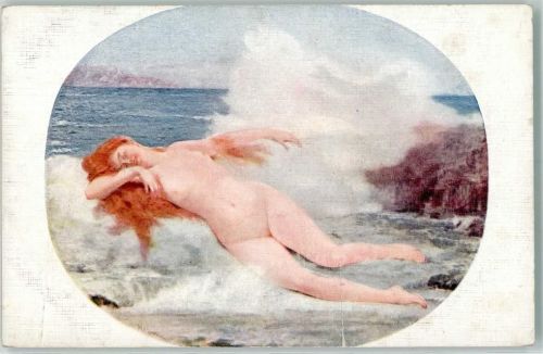 color, Nr. 495 Woman Nude v. Gervex , Erotik AK