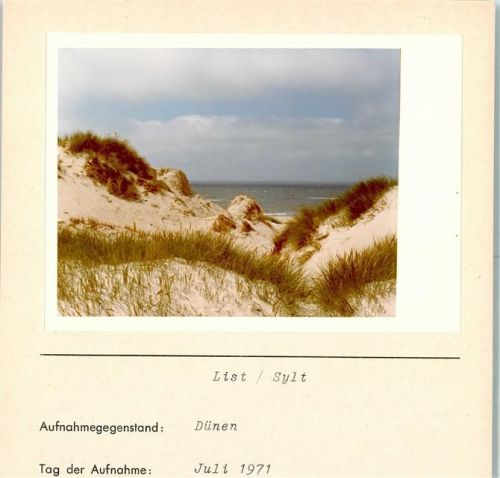 List Dünen Foto montiert auf Karton