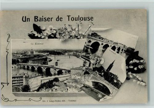31000 Toulouse 1916 Passepartout Un Baiser de Toulouse AK