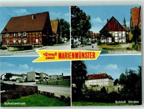 Marienmünster Rückseite mit Abschürfungen bzw Kleberesten Schloss Vörden Gump