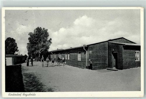 Wegscheide Kinderdorf Wegscheide Frankfurter Schullandheim Rückseite mit Abschürfungen bzw Kleberesten