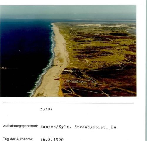Kampen Strandgebiet Foto montiert auf Karton