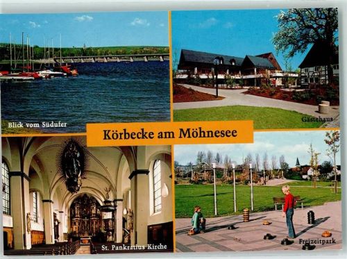 Körbecke Rückseite mit Abschürfungen bzw Kleberesten St. Pankratius Kirche Freizeitpark Schach