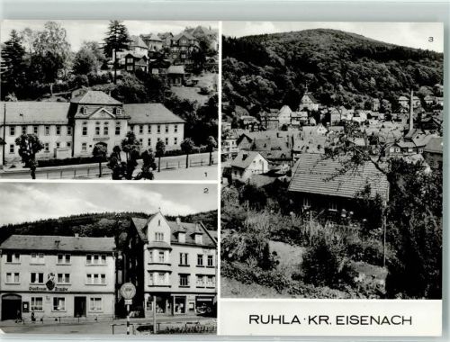 Ruhla Theo-Neubau Gasthaus Traube Rückseite mit Abschürfungen bzw Kleberesten
