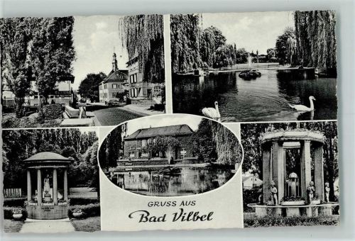 Bad Vilbel 1957 Kur - Quellen - Stemepl: Rundfunk- Fernseh Ausstellung Frankfurt 1957