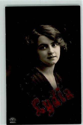 1914 Verlag Erkal Serie 4050-2 Frauenschönheit AK mit Glimmerauflage