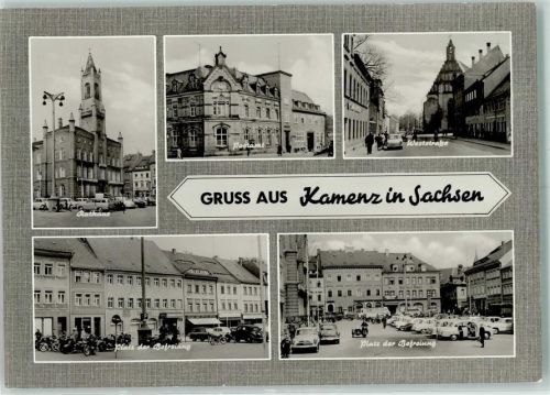 Kamenz Rückseite mit Abschürfungen bzw Kleberesten Rathaus Platz der Befreiung