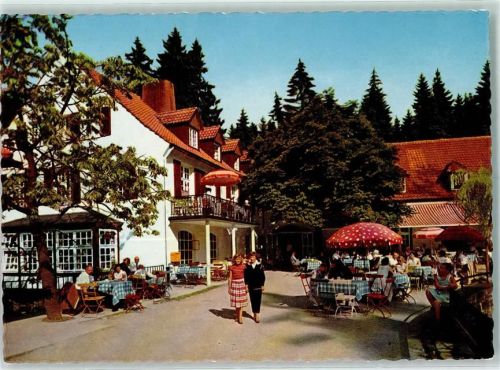 Leopoldstal Waldhotel Pension Silbermühle Rückseite mit Abschürfungen bzw Kleberesten