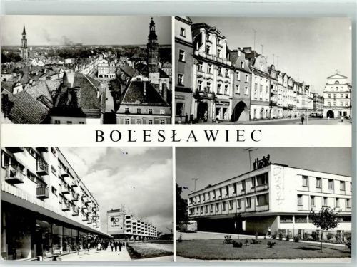 Bunzlau Widok ogolny Ulica Adama Asnyka Rynek Hotel Piast