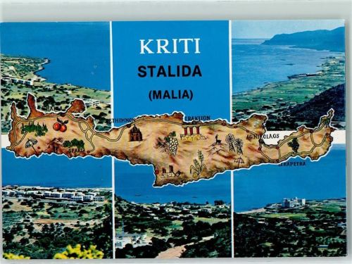 Kreta Landkarte Stalida Malia