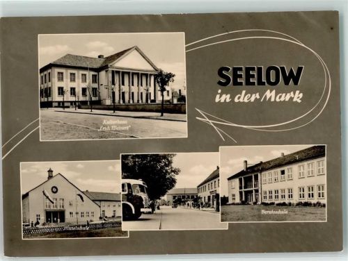 Seelow Rückseite mit Abschürfungen bzw Kleberesten Kulturhaus Erich Weinert