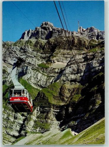 Schwägalp Säntis-Schwebebahn mit Gyrenspitz und Säntis