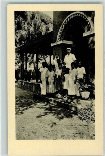 1935 Schwesternhaus in Madras - Vepery Ostindien -Mission - Spendenkarte