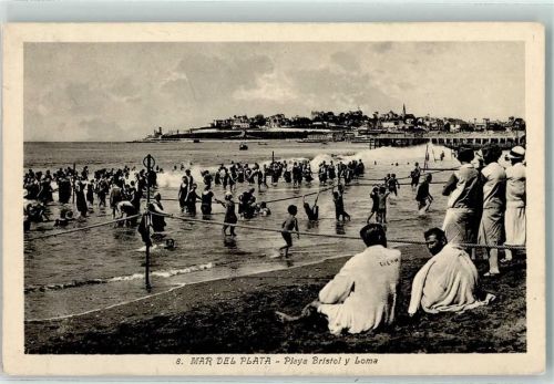 Mar del Plata 1928 Playa Bristol y Loma Badeleben