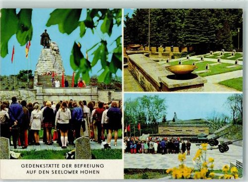 Seelow Rückseite mit Abschürfungen bzw Kleberesten Gedenkstätte der Befreiung