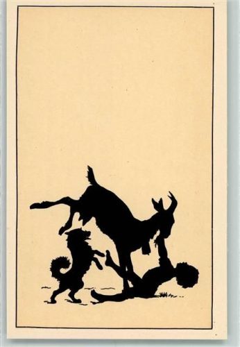 Kunstwart Karte Nr. 57 Ziege Hund Kind AK