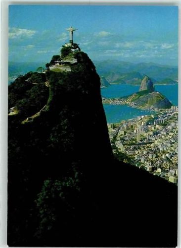 Rio de Janeiro Fliegeraufnahme Corcovado com Pao de Acúcar ao fundo