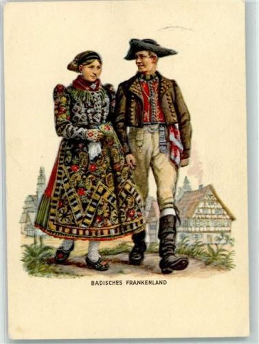 Adelsheim 1939 Badische Volkstrachten Frankenland AK