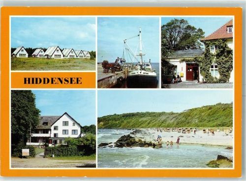 Insel Hiddensee Hafen Gasthaus Heiderose FDGB Erholungsheim Hitthirn Strand