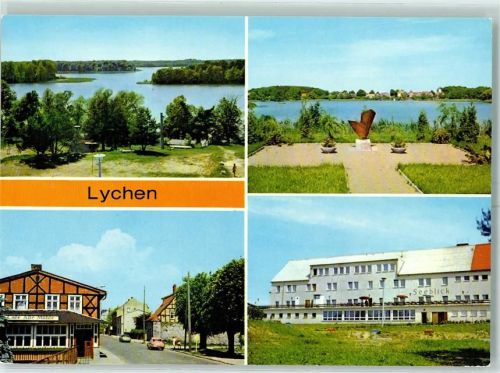 17279 O2093 Lychen - Großer Lychensee Nesselpfuhlsee Cafe Alte Mühle Ferienzentrum Seeblick