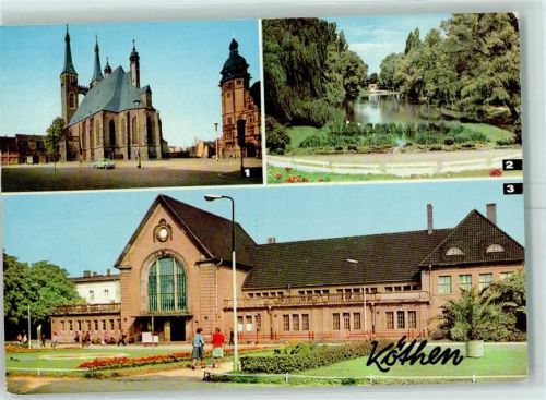 Köthen Marktplatz Hubertusteich Bahnhof