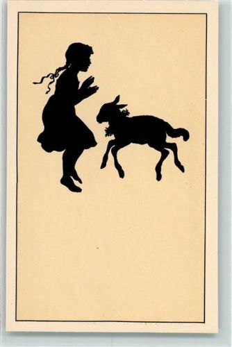 Kunstwart Karte Nr. 59 Ziege Kind AK