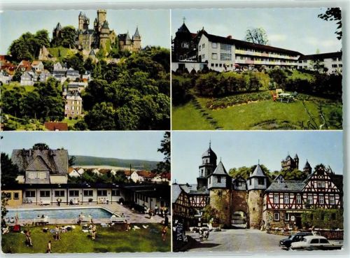 Braunfels Schloß Braunfels Neurol. Sanatorium Schwimmbad im San. Marktplatz