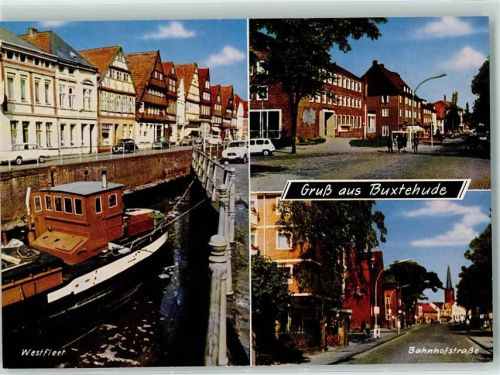 Buxtehude Rückseite mit Abschürfungen bzw Kleberesten Westfleet