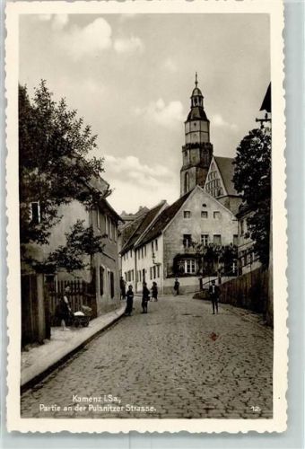 Kamenz Rückseite mit Abschürfungen bzw Kleberesten Pulsnitzer Strasse