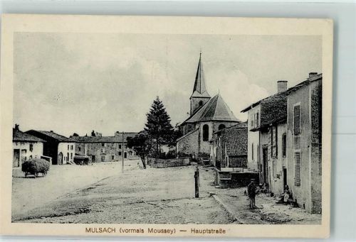 Moussey 1916 Kirche Feldpost WK I Nr. 124
