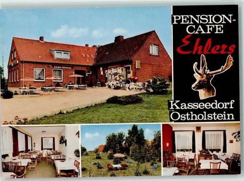 Kasseedorf Rückseite mit Abschürfungen und Kleberesten Pension Cafe Ehlers