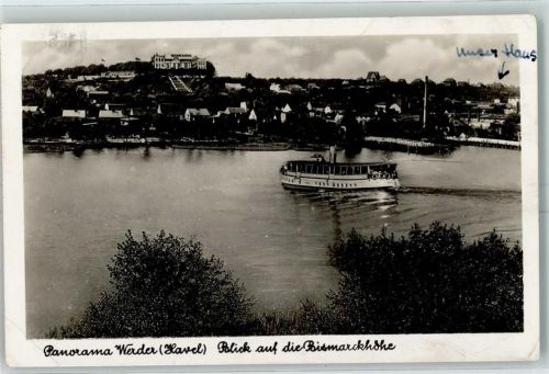 Werder Blick auf die Bismarckhöhe Dampfer